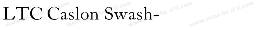 LTC Caslon Swash字体转换